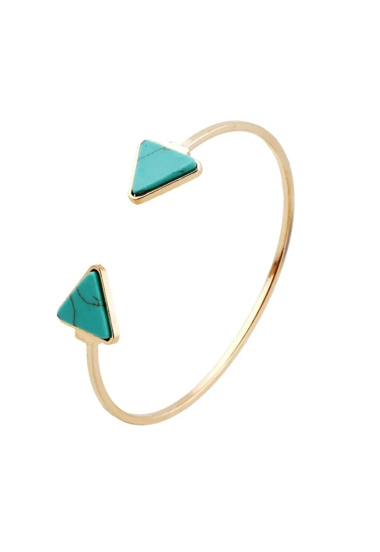 Bratara aurie, cu pietre turquoise, Mayra C1