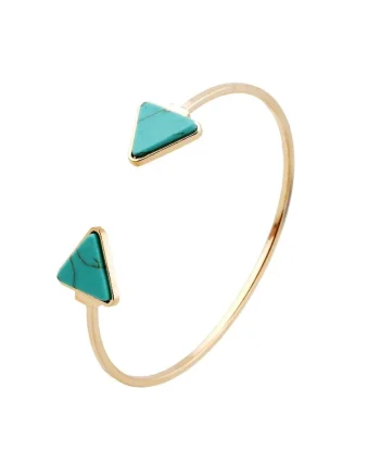 Bratara aurie, cu pietre turquoise, Mayra C1