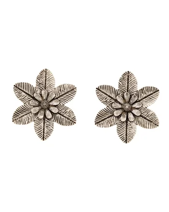 Cercei argintii, forma de floare, Trudy C13,