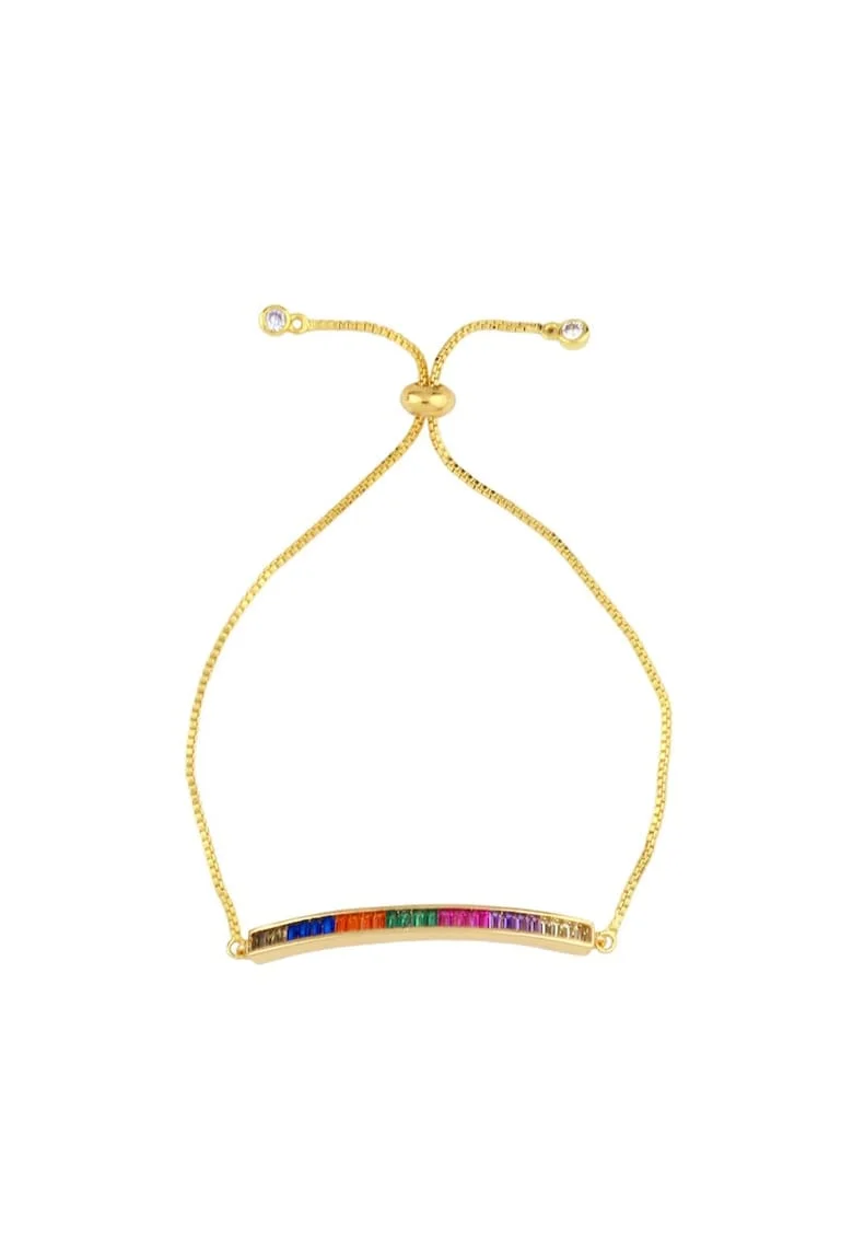 Bratara aurie, cu pietre multicolore, Medea C1,
