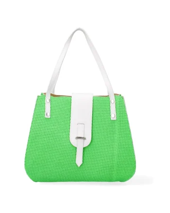 Geanta cu aspect texturat, Verde deschis