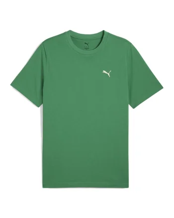 Tricou de bumbac cu decolteu la baza gatului, Verde