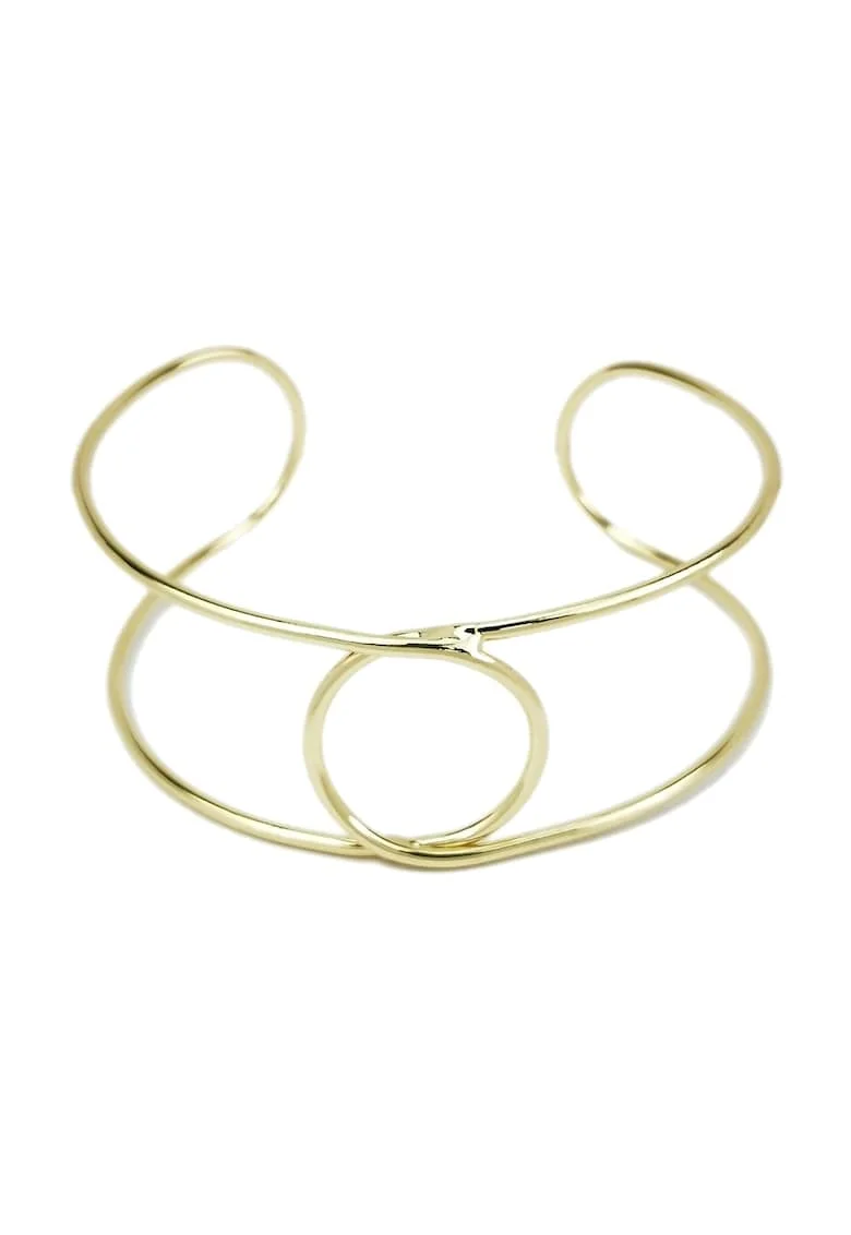 Colier choker, auriu, in 2 straturi, Casander C14,