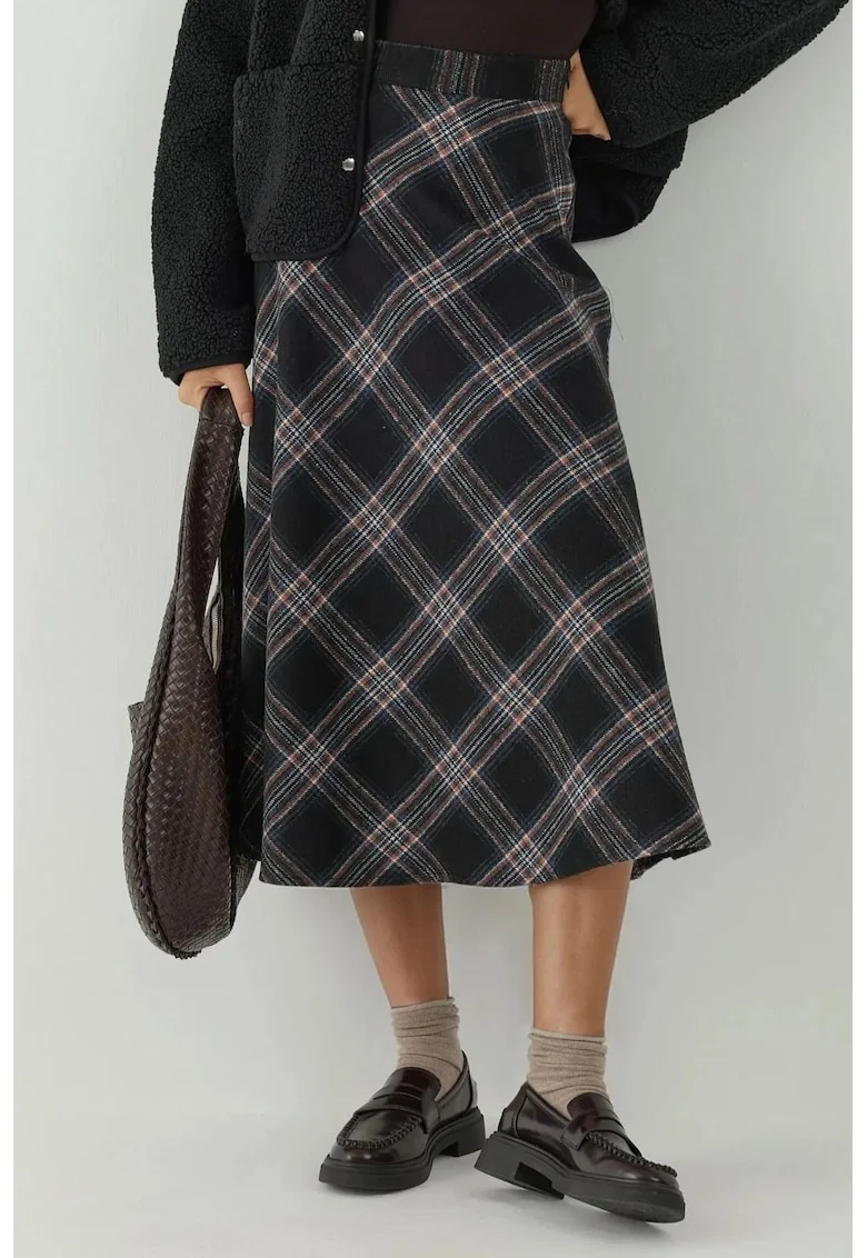 Fuste,  Fusta Maxi A, bleumarin, textil