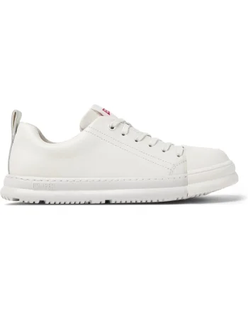 Pantofi sport low-cut de piele Junction Runner, Alb fildes