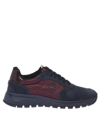 Pantofi sport cu detalii din piele intoarsa, Albastru