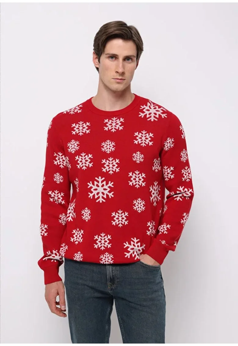 Pulover bărbați  roșu, bumbac, regular fit, L
