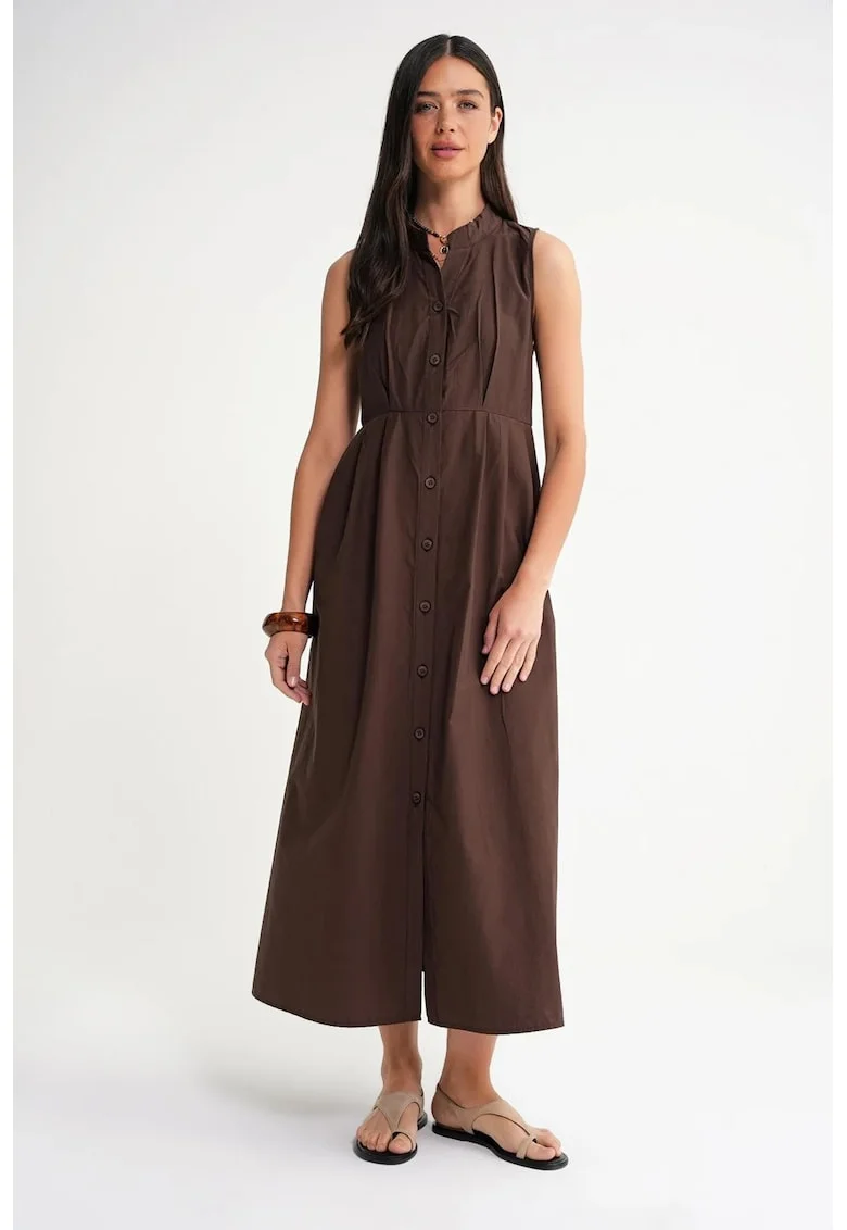 Rochie Maxi HiCCUP  Guler Tippet, maro, textil