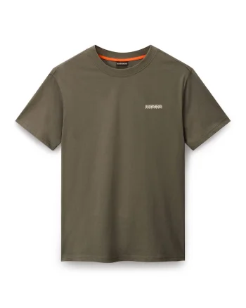 Tricou cu decolteu la baza gatului si model uni, Verde