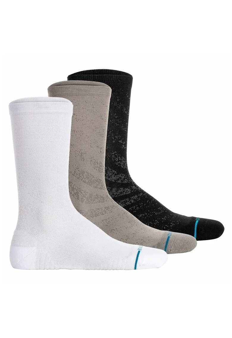 Set de sosete unisex Run Light Tab - 3 perechi, Alb/Negru/Gri
