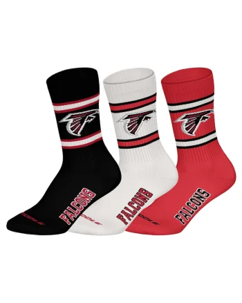 Set de sosete lungi unisex NFL - 3 perechi, Alb fildes/Negru/Rosu vermillion