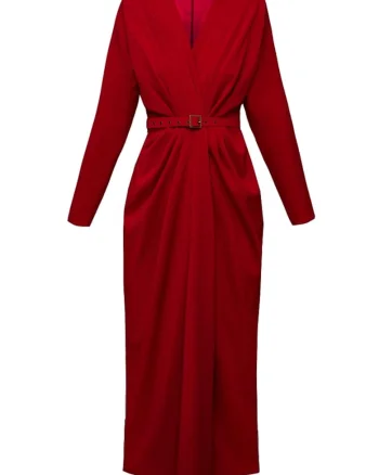 Rochie midi drapata Amaris