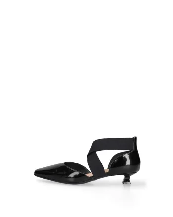 Pantofi din piele cu toc kitten Elowen, Negru