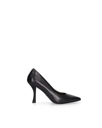 Pantofi din piele cu varf ascutit Silvana Prime, Negru