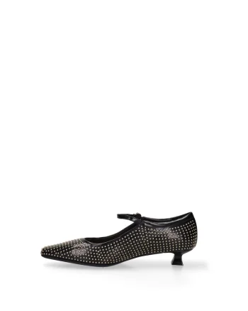 Pantofi Mary Jane din piele, Negru