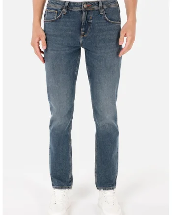 Blugi skinny cu talie medie, Albastru