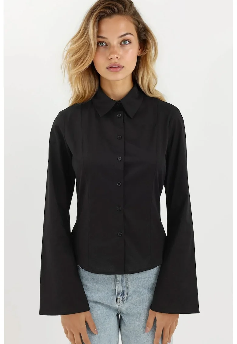 Camasa dama  textil, Negru