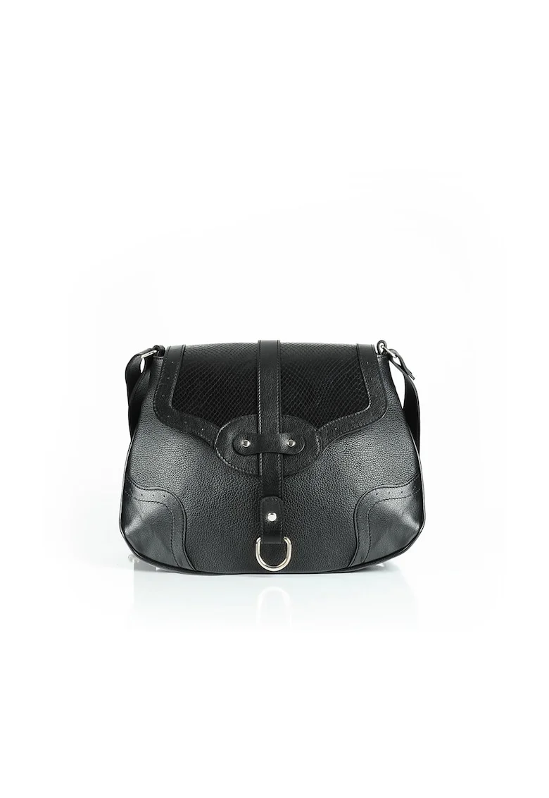 Geanta dama  Eduard 6, piele naturala, negru