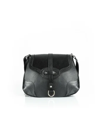 Geanta dama  Eduard 6, piele naturala, negru