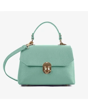 Geanta dama Grace  piele naturala, Verde menta