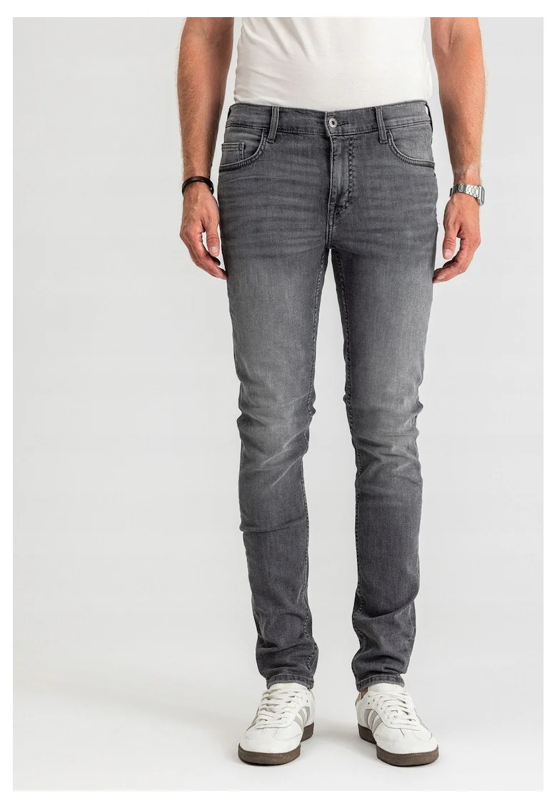 Blugi Barbati,  Frisco, Talie Medie, 100% Bumbac, Fermoar, Lungi, 5, Negru
