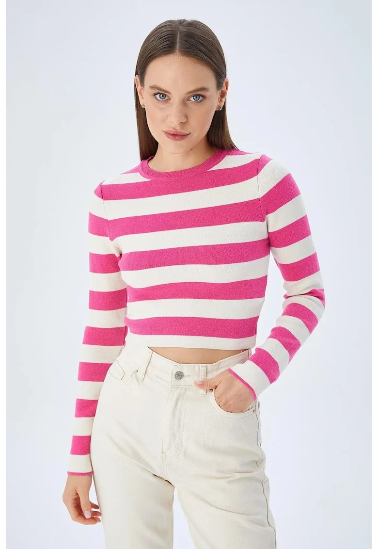 Pulover tricotat  dungi, roz neon, tricot,