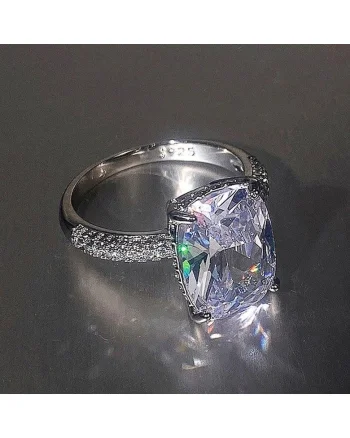 Inel argintiu, cu pietre din zirconiu, Regna C11 - 7 (circumferinta: 54.5 mm