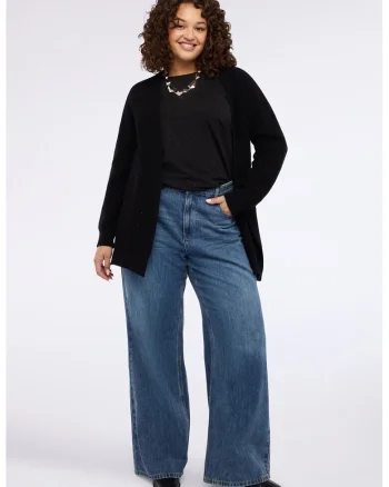 Bluza regular-fit din amestec de bumbac, Negru
