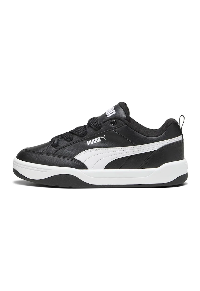 Pantofi sport de piele ecologica Park Lifestyle, Alb/Negru