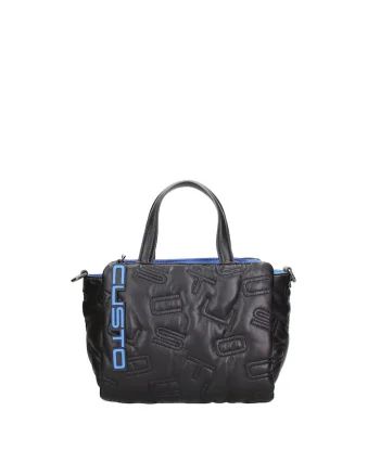 Geanta cu maner si logo Valoria Elite, Negru/Albastru