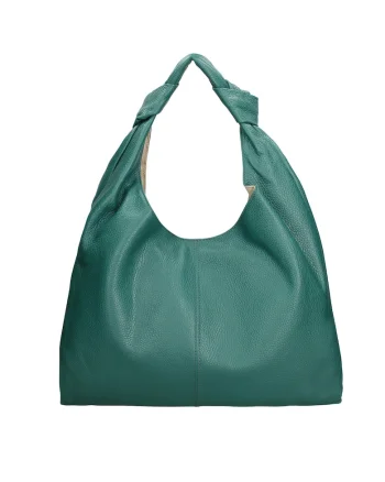 Geanta hobo de piele Iduna Lux, Verde persan