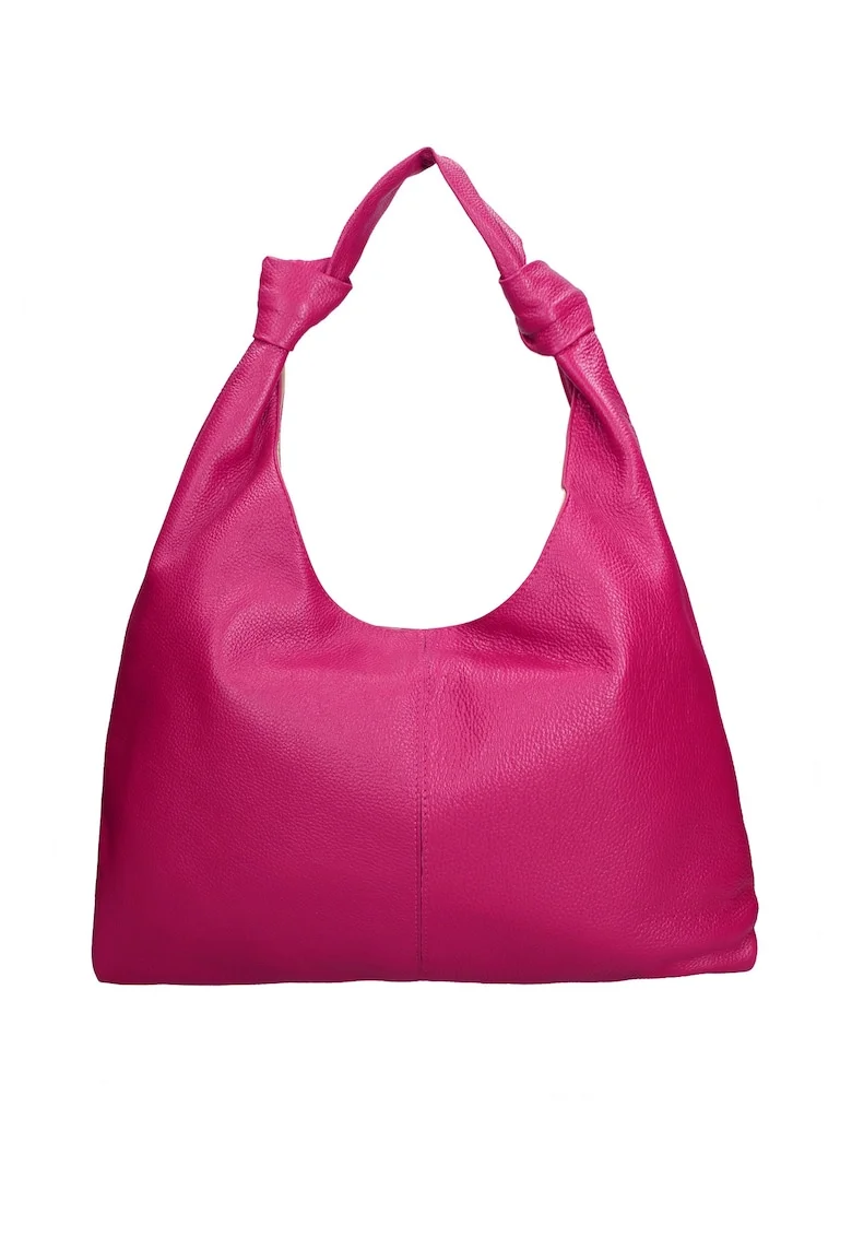 Geanta hobo de piele Iduna Lux, Fucsia