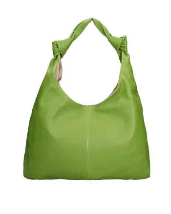 Geanta hobo de piele Iduna Lux, Verde fistic