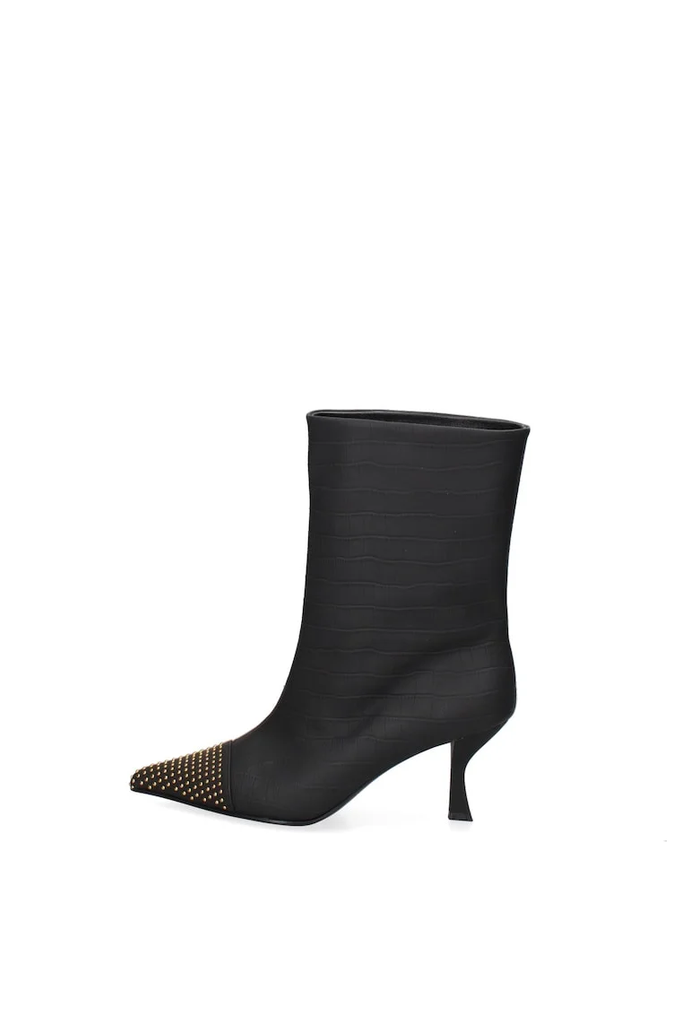 Botine din piele Aurelia, Negru