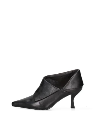 Botine din piele Edera Elite, Negru