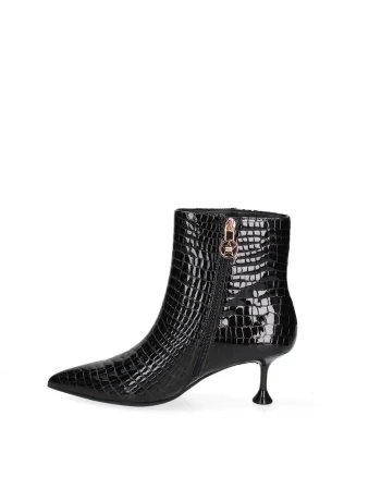 Botine din piele Arcana Nova, Auriu/Negru
