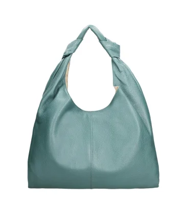 Geanta hobo de piele Iduna Lux, Verde deschis