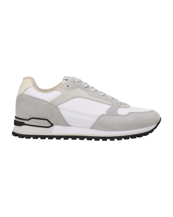 Pantofi sport cu segmente din material sintetic, Alb