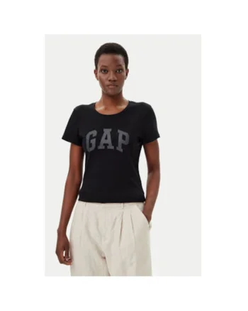 Tricou din bumbac cu logo, Negru