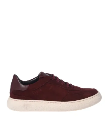 Pantofi sport de piele intoarsa, Visiniu