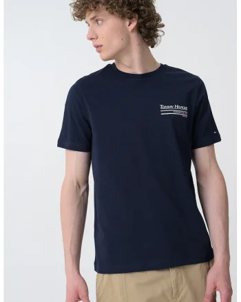 Tricou cu decolteu la baza gatului si logo