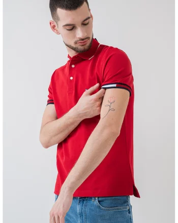 Tricou polo slim fit Signature