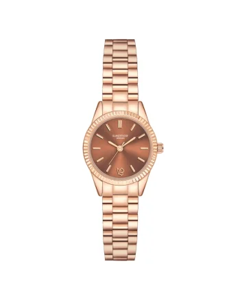 Ceas analog de otel inoxidabil, Auriu rose