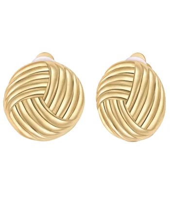 Cercei placati cu aur de 14K, Auriu