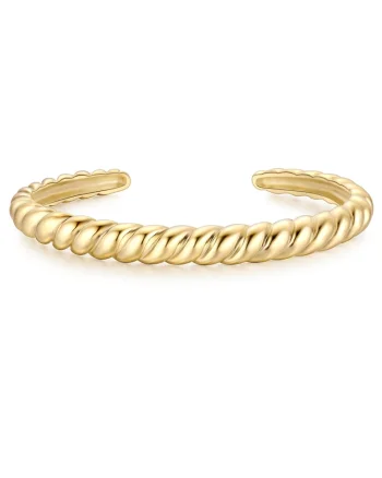 Bratara din alama placata cu aur de 14K, Auriu