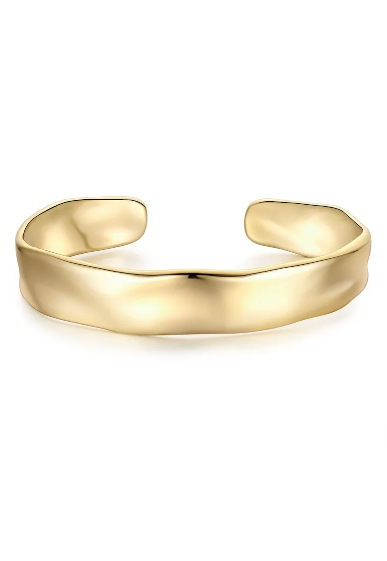 Bratara rigida placata cu aur de 14K, Auriu