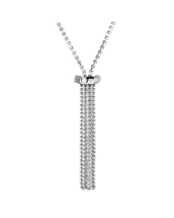 Colier  Crystal, Charlotte, Argintiu