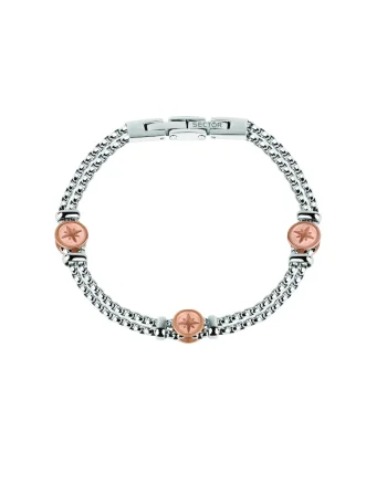 Bratara  SADQ35, Argintiu, Rose gold