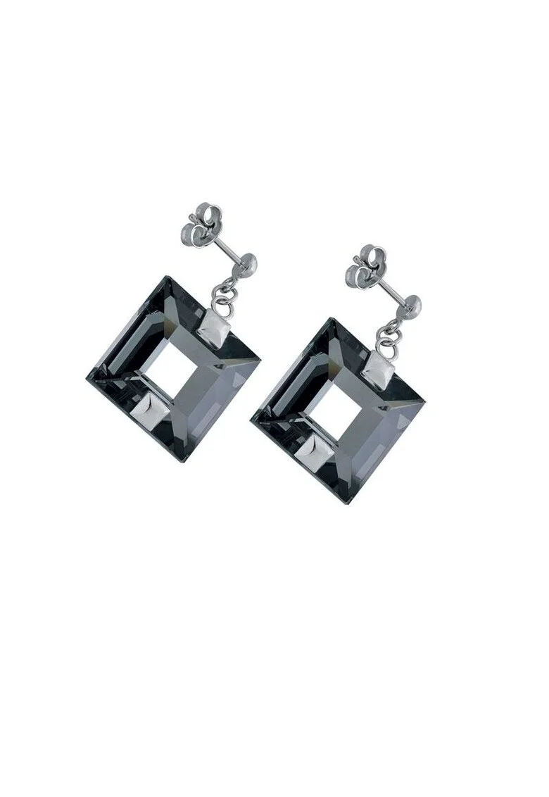 Cercei de argint  Chrome, Galaxias, Gri