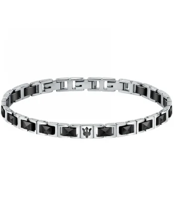 Bratara  JM420ATI07, Argintiu, Negru